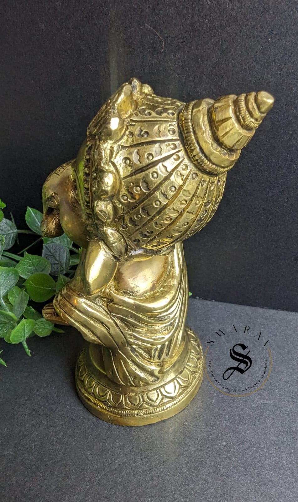 Pure Superfine Brass Dancing Ganesh - Height 6 inch. Weight - 1 Kg.