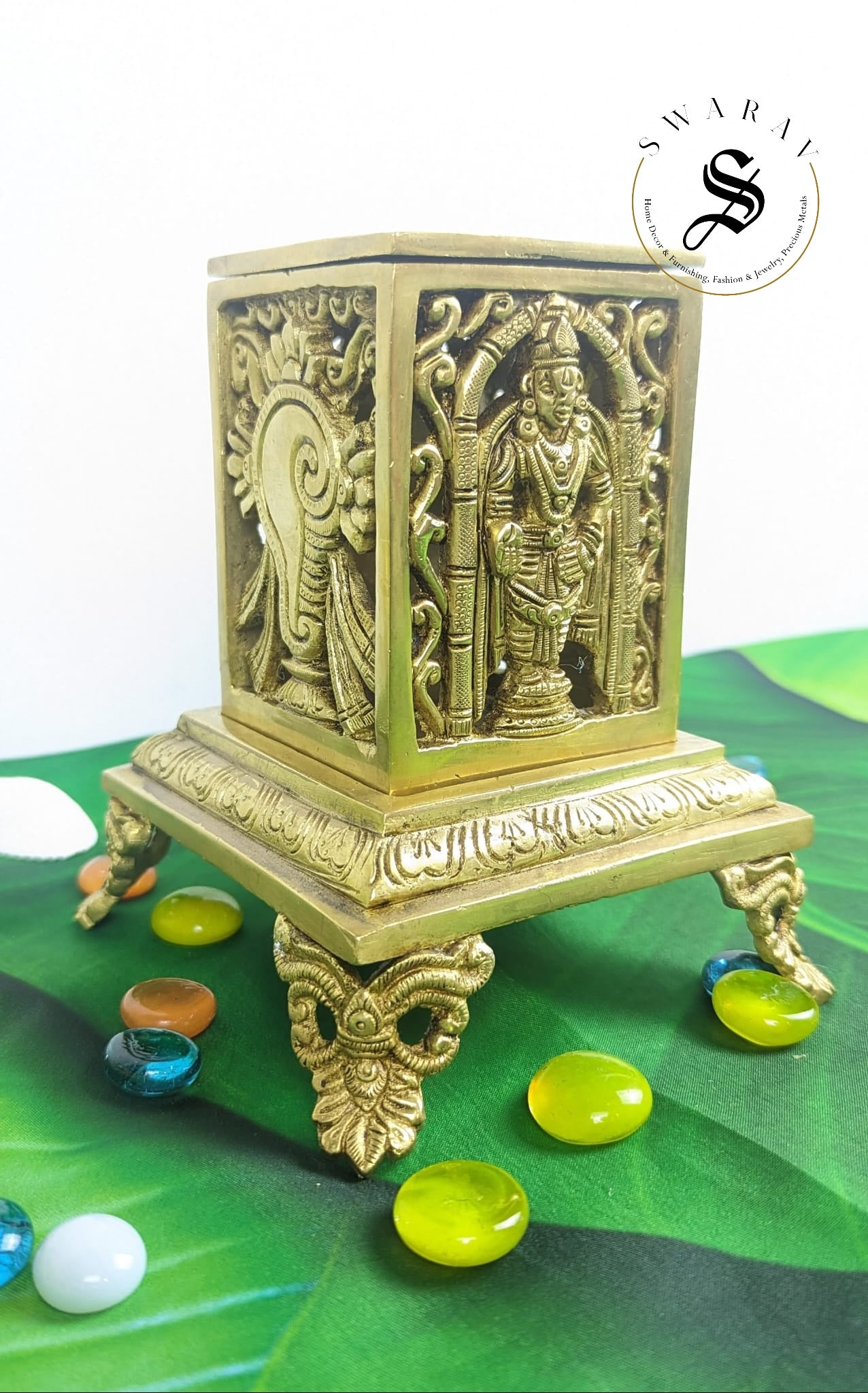 Pure Brass Multipurpose Balaji Dhoop/Diya Stand.