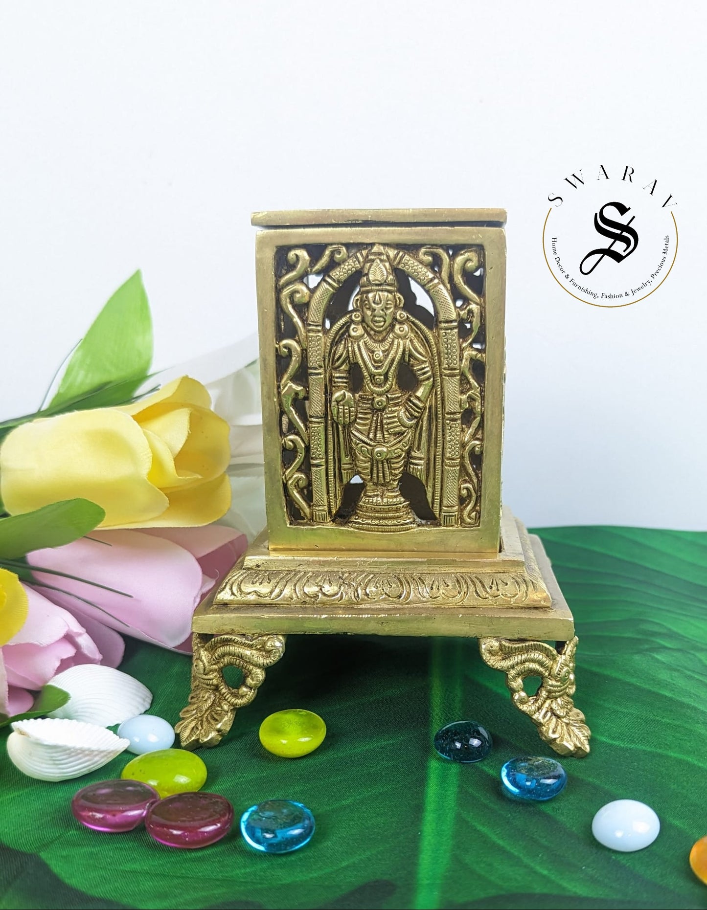 Pure Brass Multipurpose Balaji Dhoop/Diya Stand.