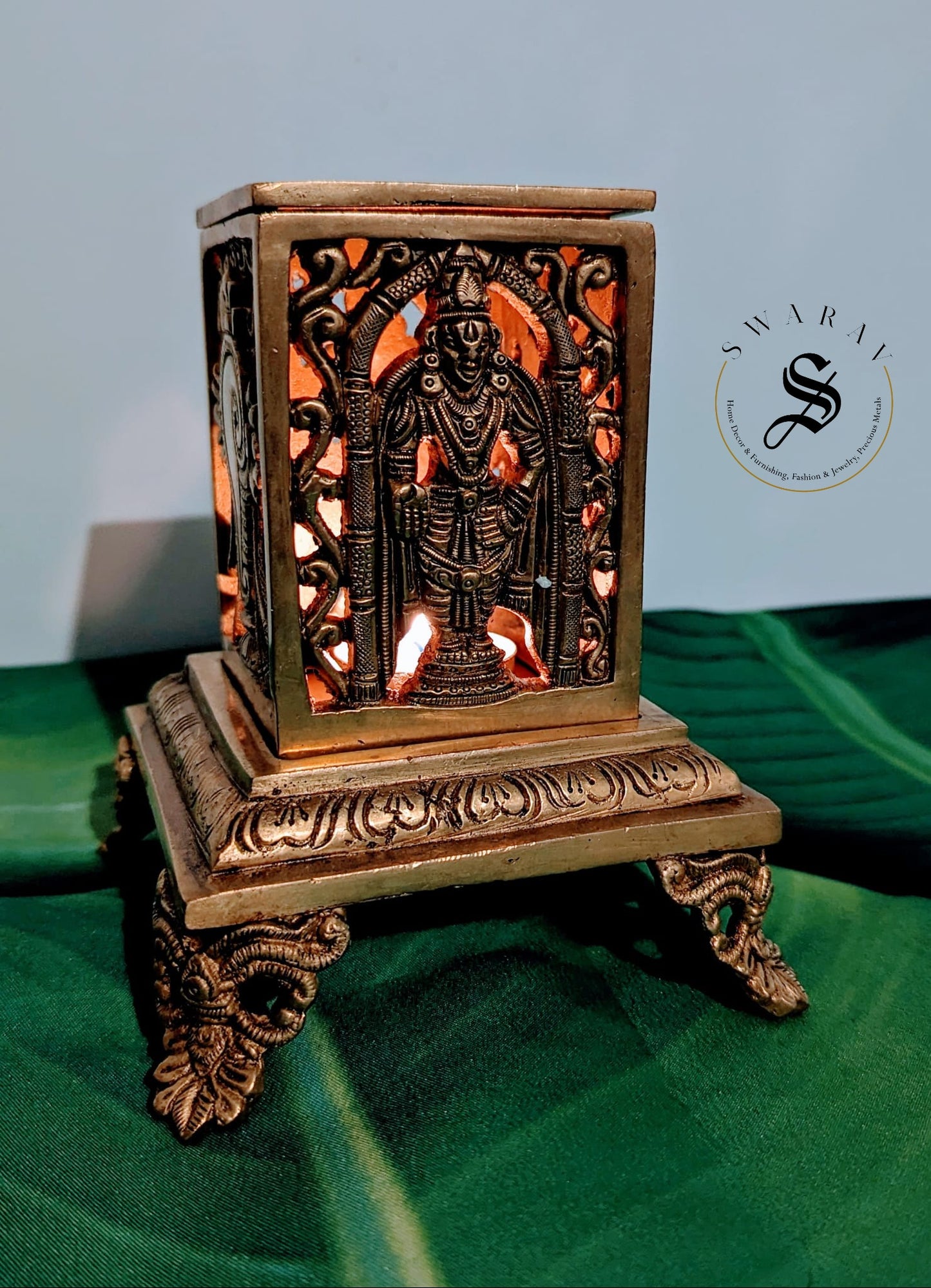 Pure Brass Multipurpose Balaji Dhoop/Diya Stand.