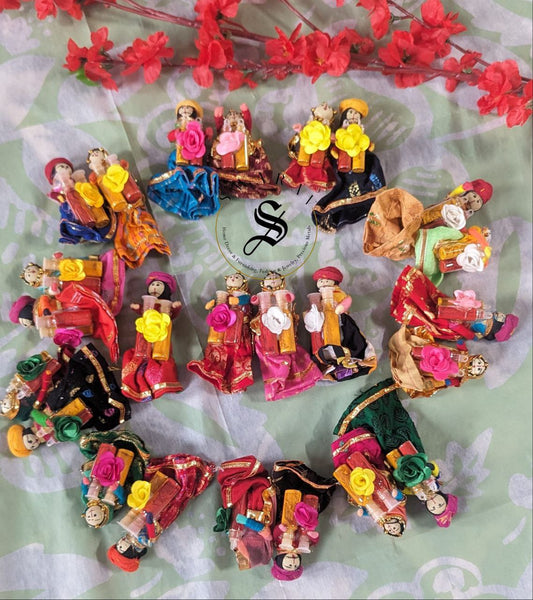 24pc / 12 pairs of Haldi Kumkum / Pasupu Kumkuma doll  Couple- @$2.99