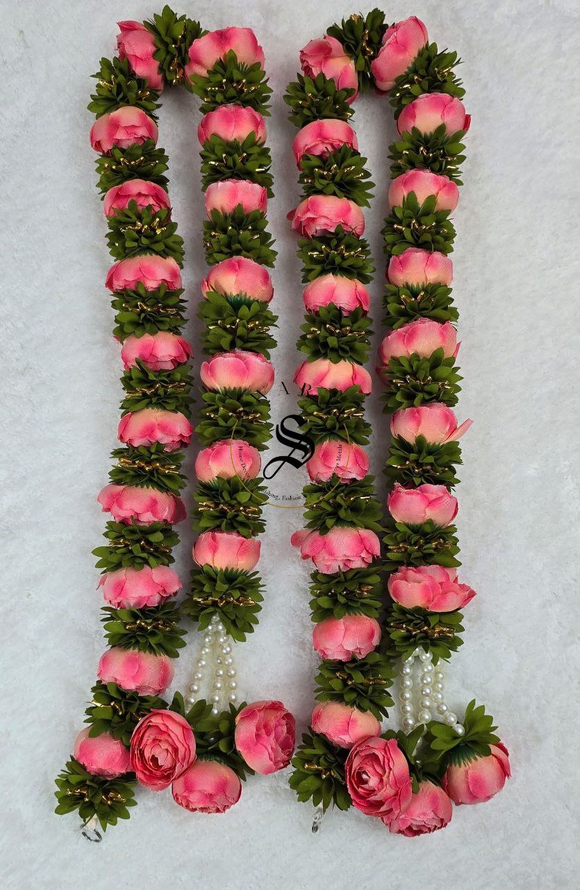 Pack of 2 - Rose Fabric garlands. Length - 37 inch each.