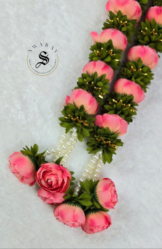 Pack of 2 - Rose Fabric garlands. Length - 37 inch each.