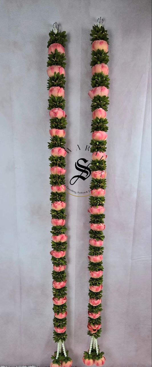 Pack of 2 - Rose Fabric garlands. Length - 37 inch each.