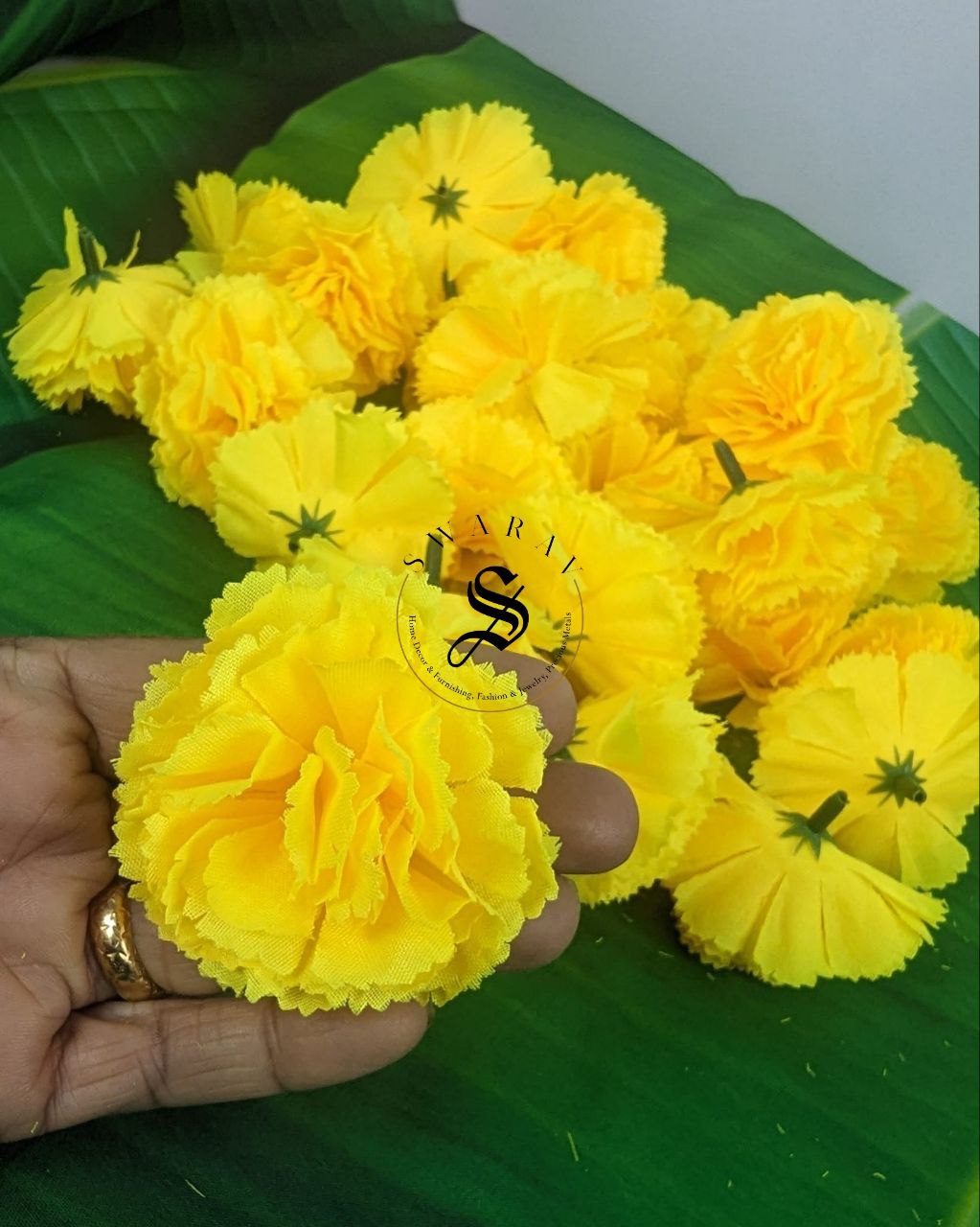 Artificial Marigold flowers - (Pack of 60)