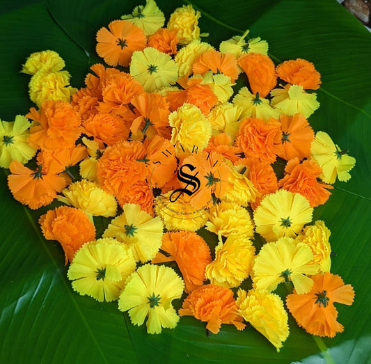 Artificial Marigold flowers - (Pack of 60)