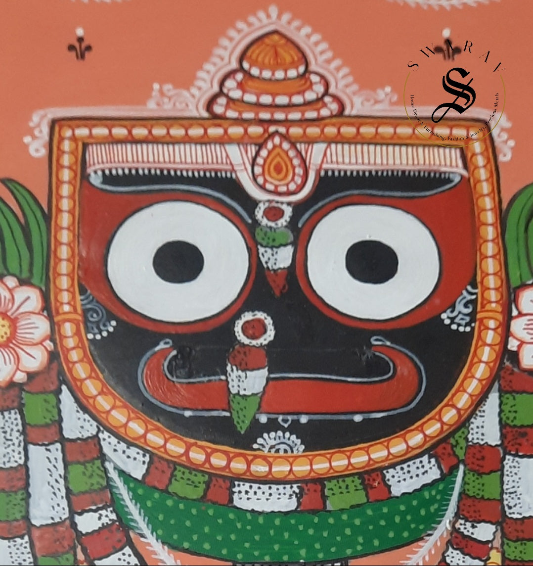 Handmade Lord Jaggannath Pattachitra painting - Size 12 by 16 inch