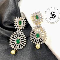 Double stone CZ/AD earrings