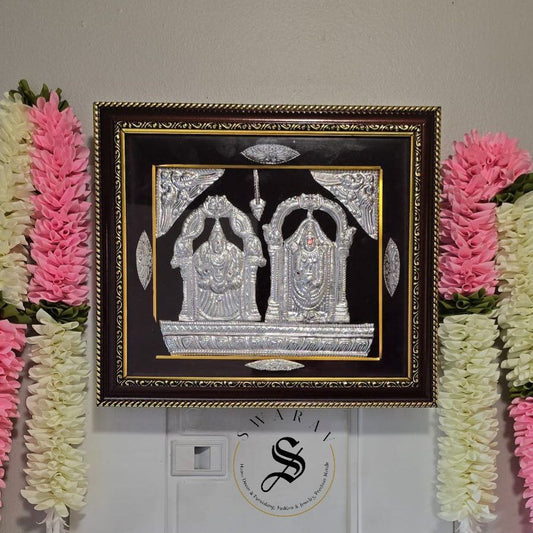 Pure silver Balaji photo frame. Size 13 by 12 inch.