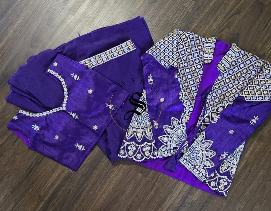 3pc palazzo koti set.  Color - Purple. Size - M. Fits upto XL with margin inside.