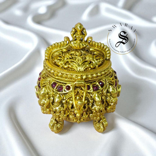 Lakshmi Nakshi work kumkum/Sindoor Box.