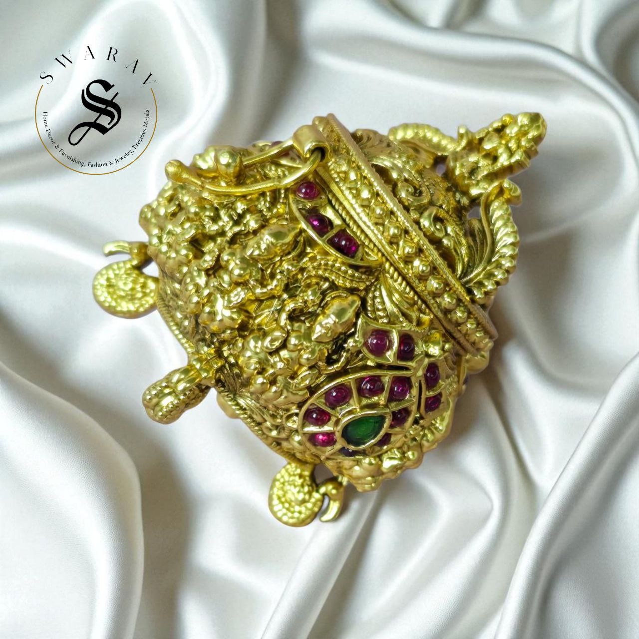 Lakshmi Nakshi work kumkum/Sindoor Box.