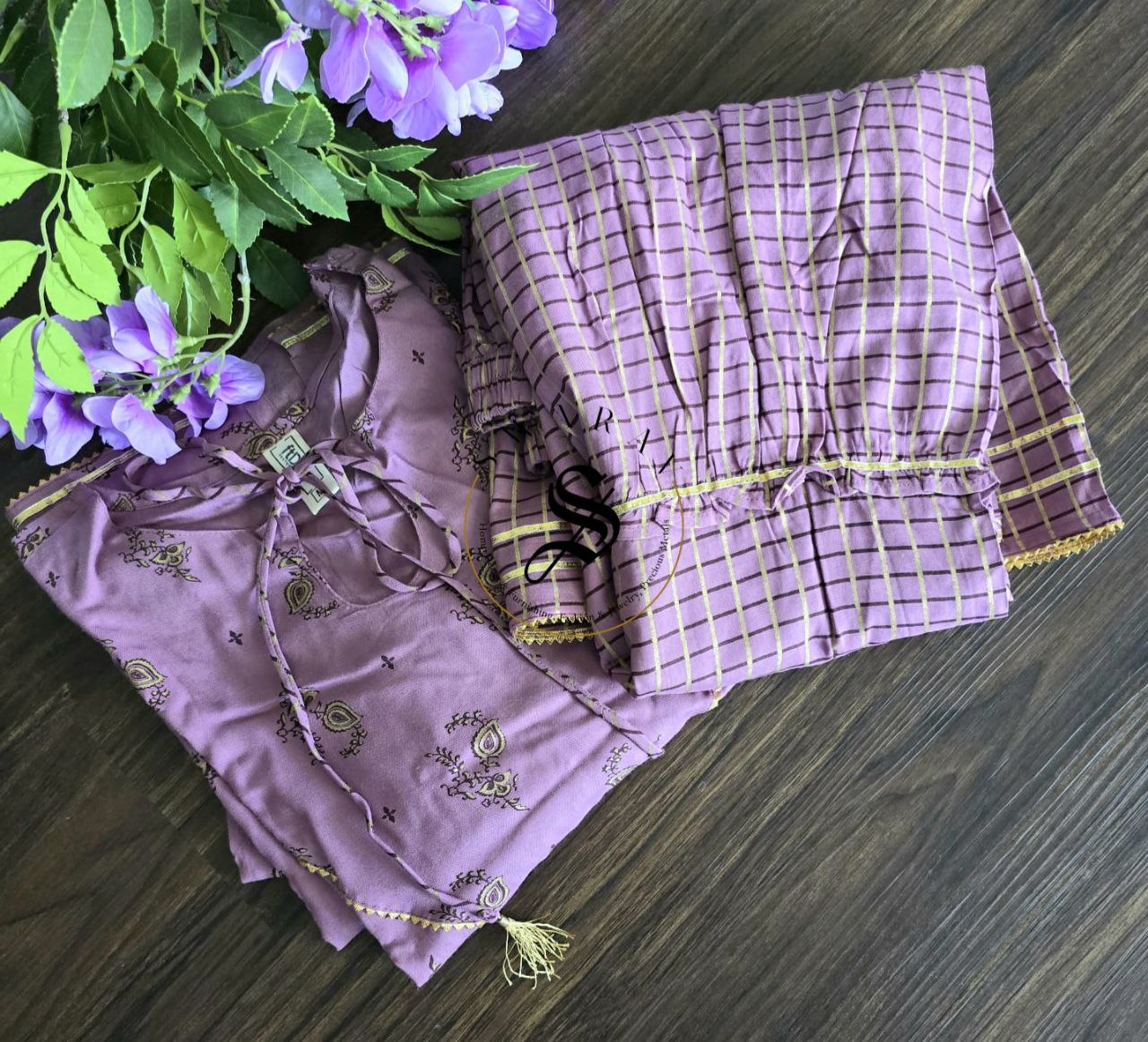 Soft rayon Kurta Ghaghra set. Size : Small ( 38 )