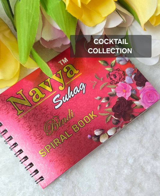 Navya - COCKTAIL bindi collection in multi color and assorte size postcard size spiral bindi book.