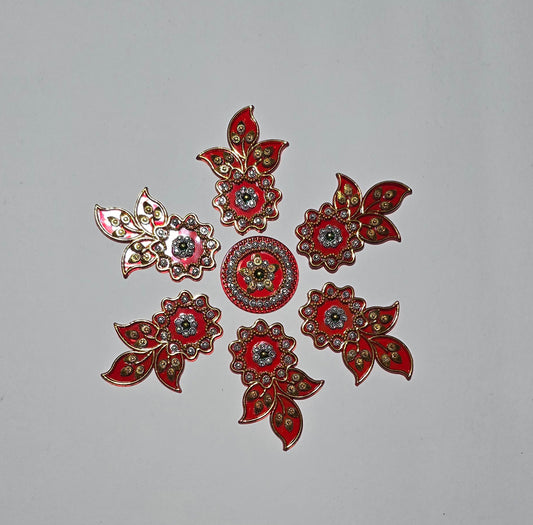 Handmade Acrylic Baby Rangoli Set of 7 pieces. 7 inches.