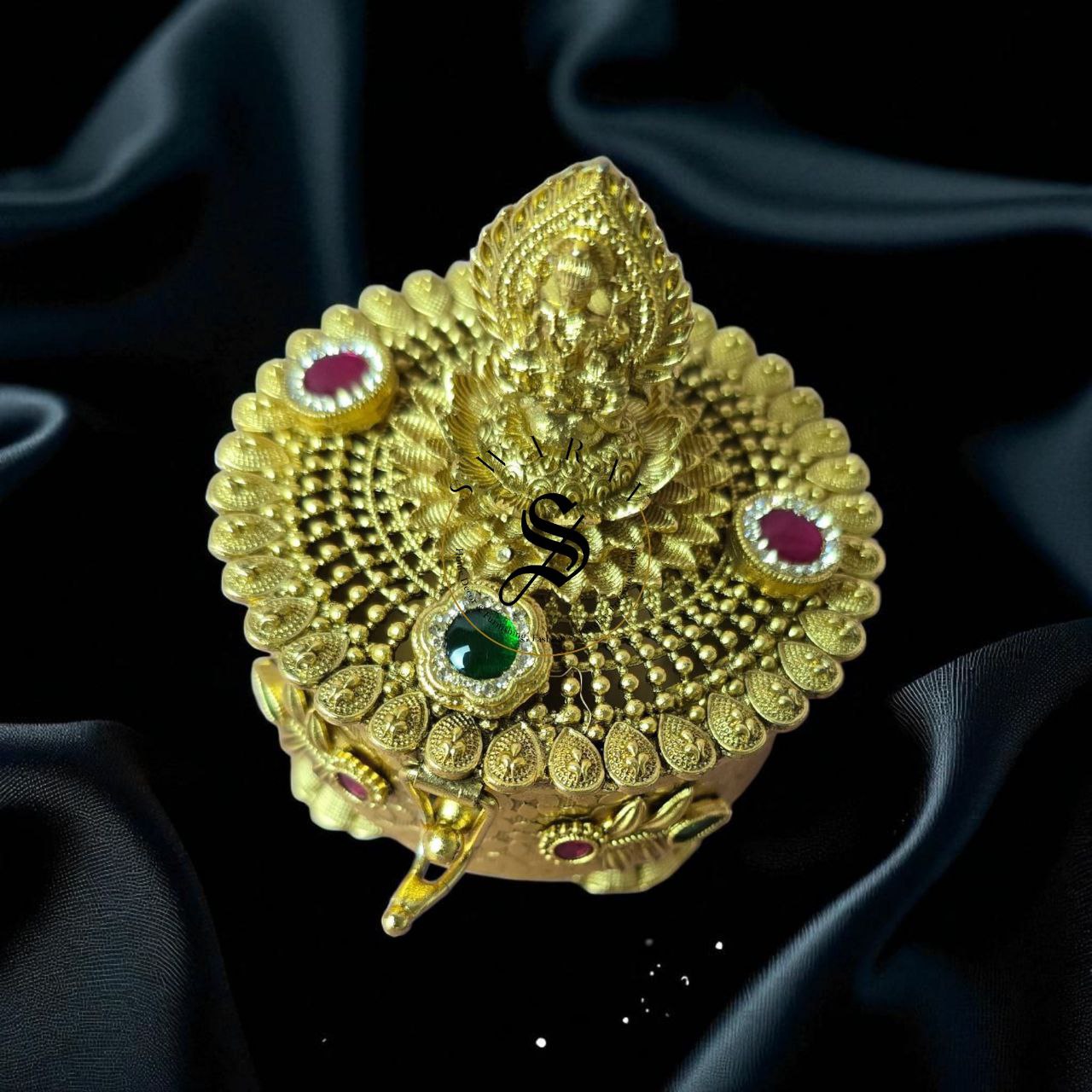 Brass Lakshmi Devi Sindoor Box/ kumkham Bharini