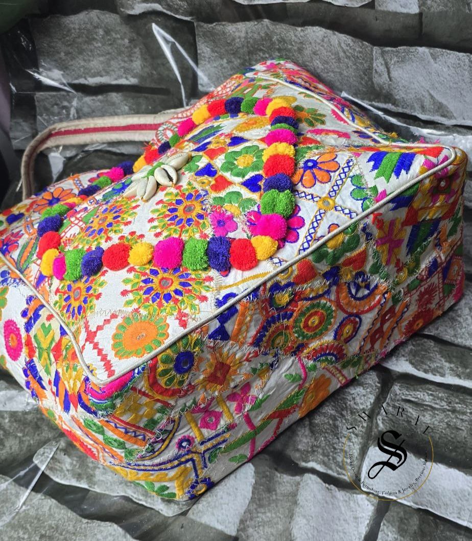 FREE SHIPPING 🚚 Hand work big size Jaipur Banjara Bags. Size - 18 by 14 inch. ( Excluding handles)