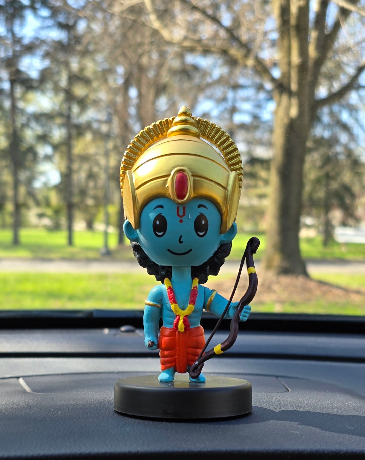 Car Dashboard Accessories - miniature Rama with bobble head.