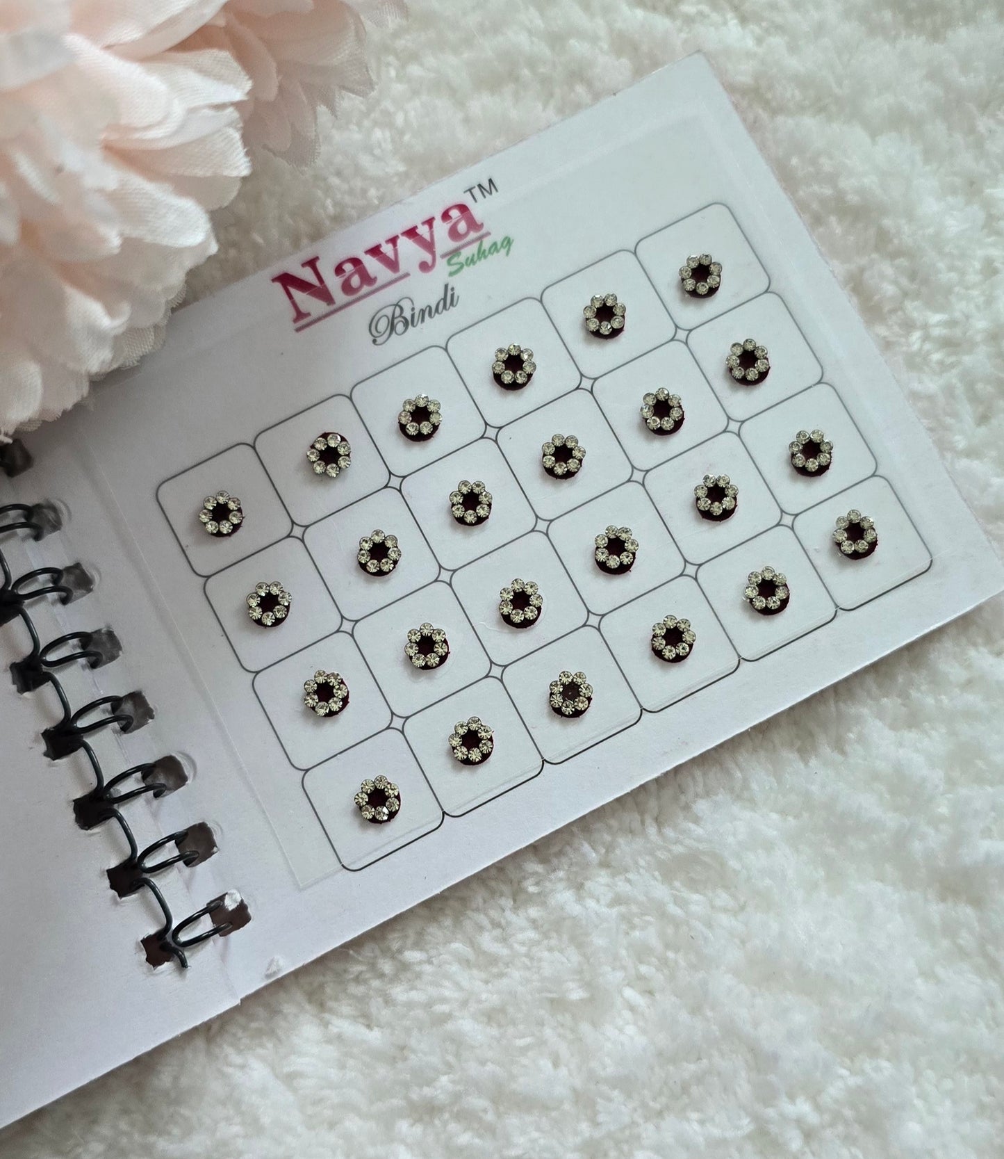 Pack of 3 - Navya multi-colored multi shape pocket size spiral Bindi book.