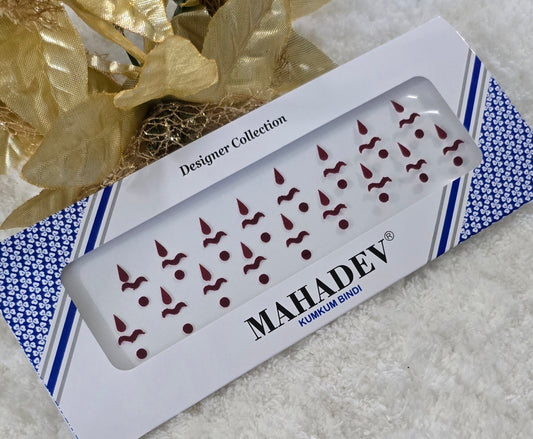 Mahadev Kalyanam Bindi. One style with multiple design ideas.