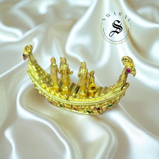 Ram Darbar in boat Kumkum/sindoor box.