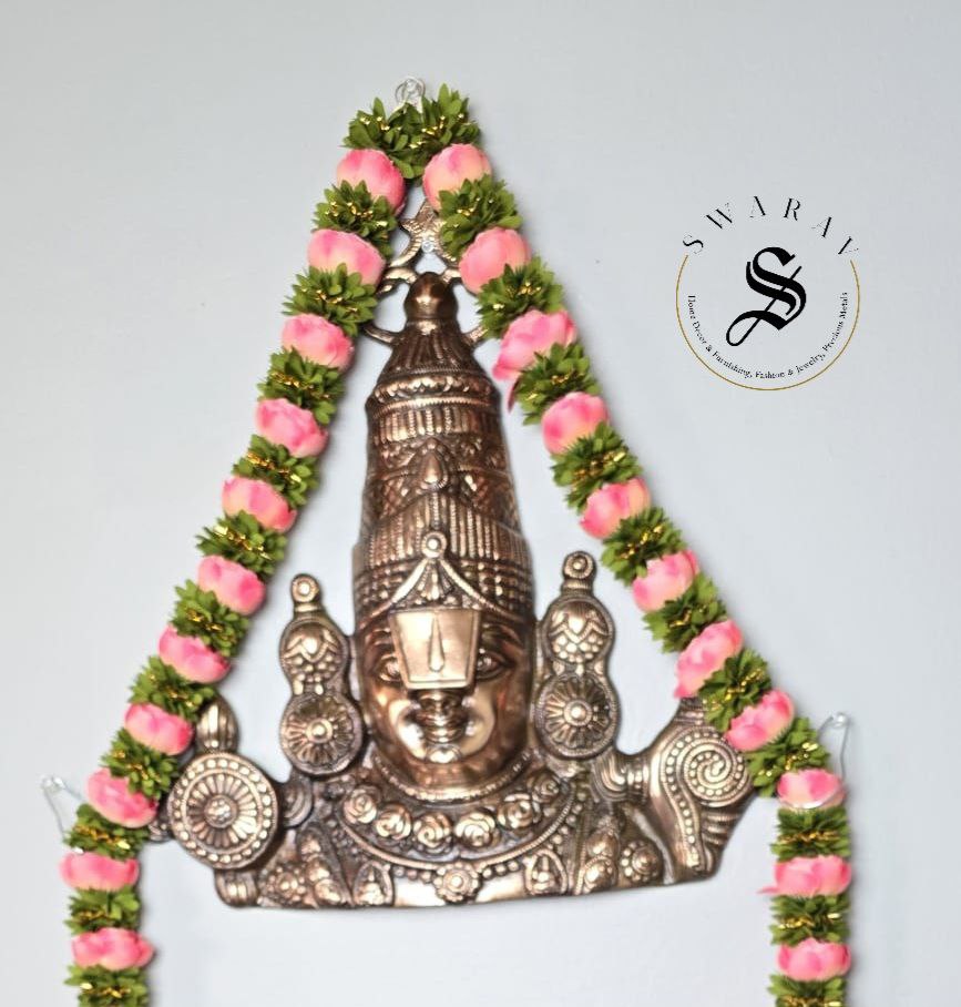 Black metal Balaji wall decor. Size  - 15 by 12 inch