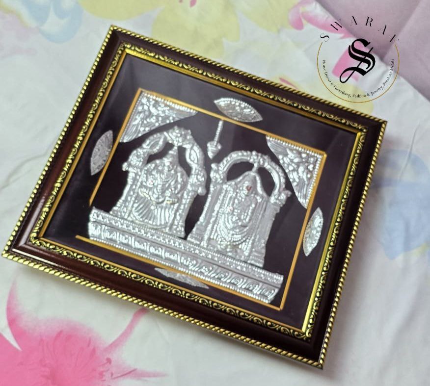 Pure silver Balaji photo frame. Size 13 by 12 inch.