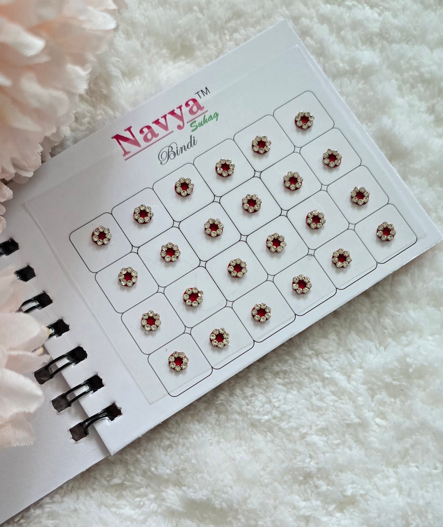Pack of 3 - Navya multi-colored multi shape pocket size spiral Bindi book.