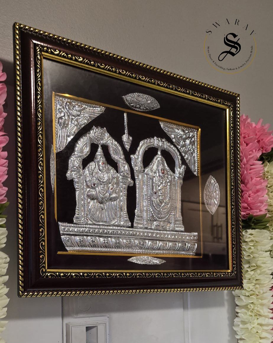 Pure silver Balaji photo frame. Size 13 by 12 inch.