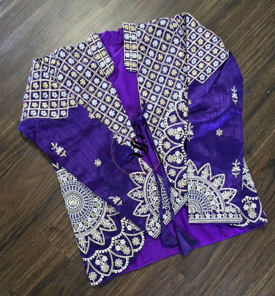 3pc palazzo koti set.  Color - Purple. Size - M. Fits upto XL with margin inside.