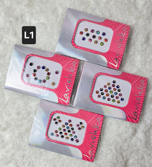 Lavishka - Fancy Bindi. Pack of 4. Six set options to choose from. @4USD each approx.