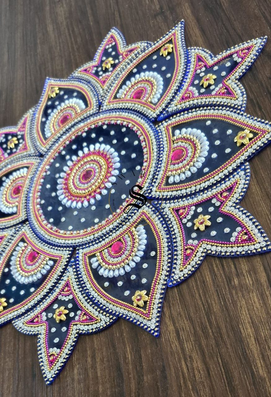 Handmade Acrylic Rangoli, set of 13 pieces. Size - 16 inches.