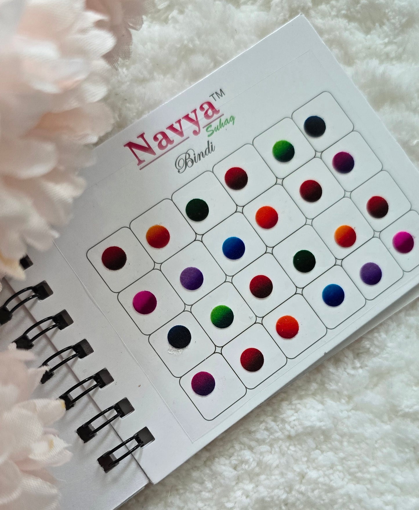 Pack of 2 - Navya multi-colored pocket size spiral bindi book.