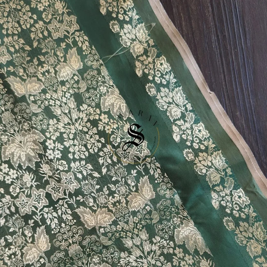 Soft Satin Silk self border Saree with grand contrast pallu and stitched blouse