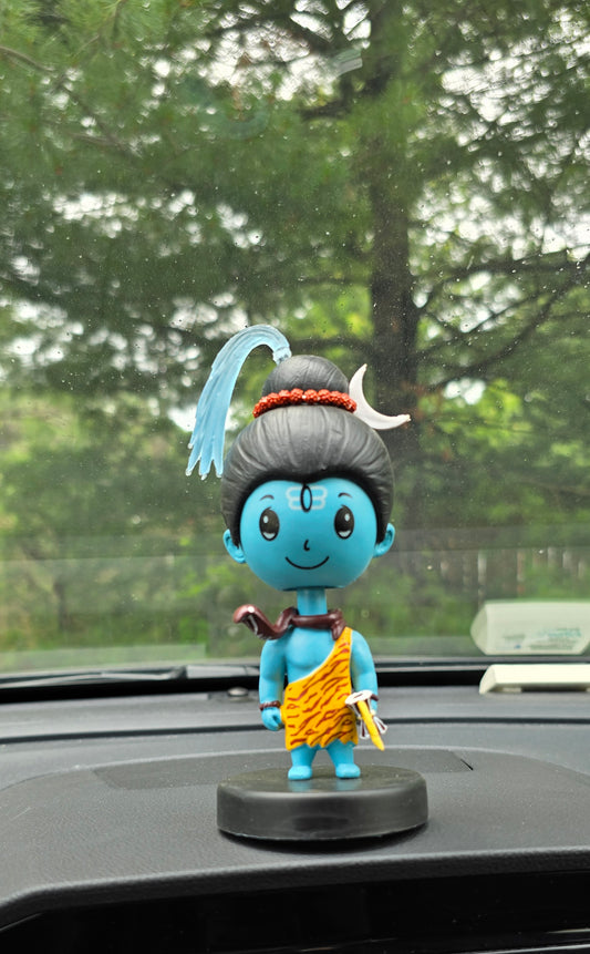 Car Dashboard Accessories - miniature Shiva with bobblehead.