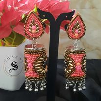 Cylindrical Beads Jhumka