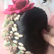 Floral Party /Wedding Hair Bun/Accessories - Style #1.