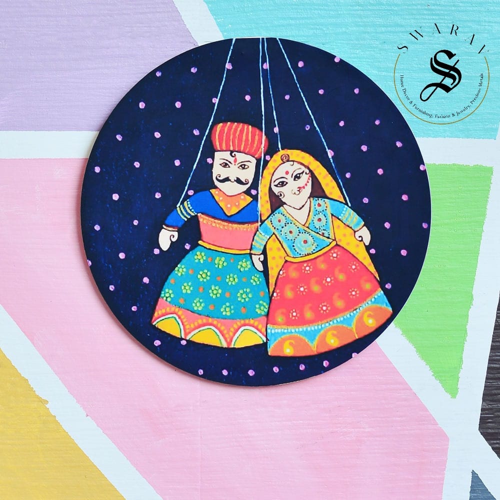 Ethnic theme printed MDF wall plates. Diameter 11 inch