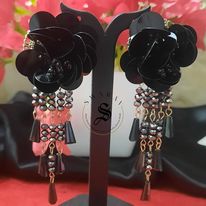 Plastic Floral Earrings.