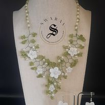 Cultured Fresh water Pearl Twining Necklace set